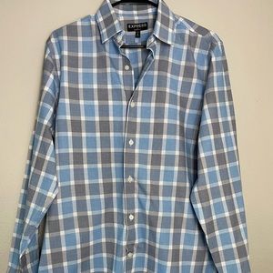 Express plaid button-down shirt